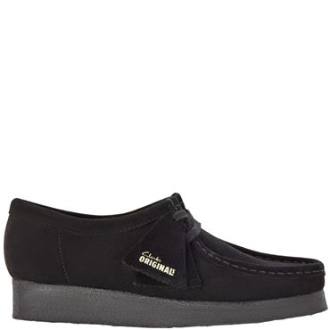 CLARKS  MENS  SHOE - BLACK SUEDE